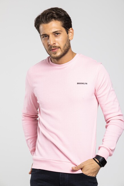 Süperlife Bisiklet Yaka Uzun Kollu Dar Kalıp İnce  Erkek Sweatshirt SPR2019K18