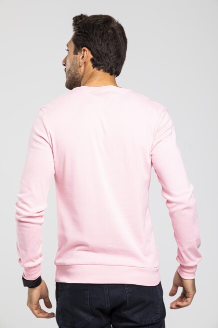 Süperlife Bisiklet Yaka Uzun Kollu Dar Kalıp İnce  Erkek Sweatshirt SPR2019K18