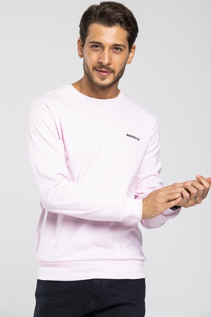 Süperlife Bisiklet Yaka Uzun Kollu Dar Kalıp İnce  Erkek Sweatshirt SPR2019K18