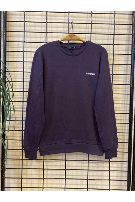 Süperlife Bisiklet Yaka Uzun Kollu Dar Kalıp İnce  Erkek Sweatshirt SPR2019K18