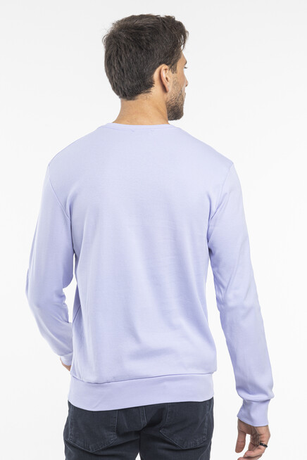 Süperlife Bisiklet Yaka Uzun Kollu Dar Kalıp İnce  Erkek Sweatshirt SPR2019K18