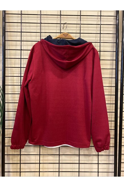 Süperlife Erkek Kapşonlu Yarım Fermuarlı İnce Sweatshirt SPR 20K52