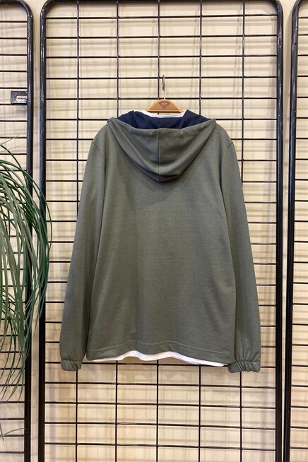 Süperlife Erkek Kapşonlu Yarım Fermuarlı İnce Sweatshirt SPR 20K52