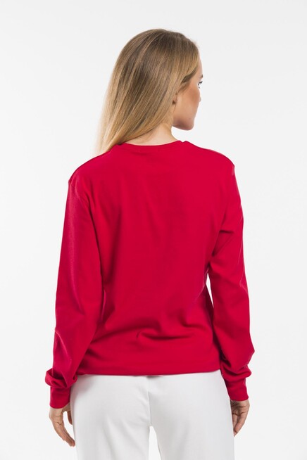 Süperlife Bisiklet Yaka Uzun Kollu Dar Kalıp İnce Sweatshirt SPR21K18