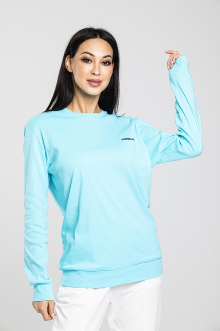 Süperlife Bisiklet Yaka Uzun Kollu Dar Kalıp İnce Sweatshirt SPR21K18