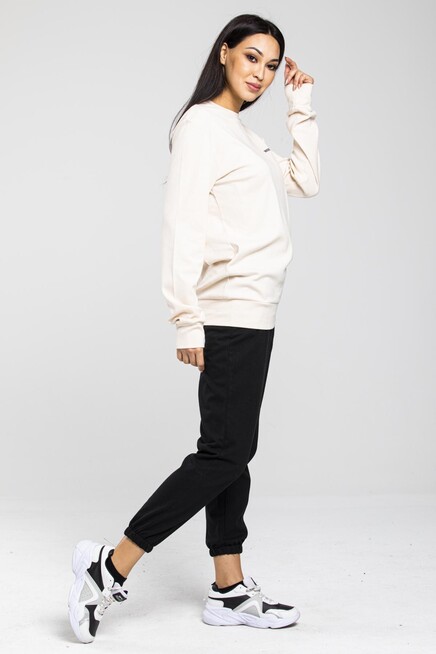 Süperlife Bisiklet Yaka Uzun Kollu Dar Kalıp İnce Sweatshirt SPR21K18