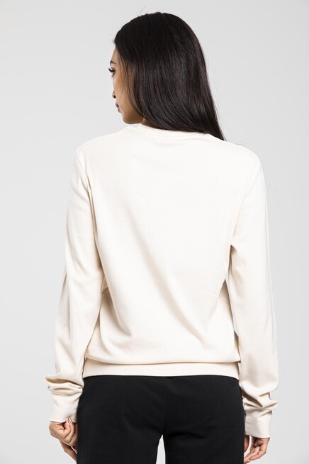 Süperlife Bisiklet Yaka Uzun Kollu Dar Kalıp İnce Sweatshirt SPR21K18