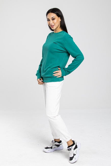 Süperlife Bisiklet Yaka Uzun Kollu Dar Kalıp İnce Sweatshirt SPR21K18