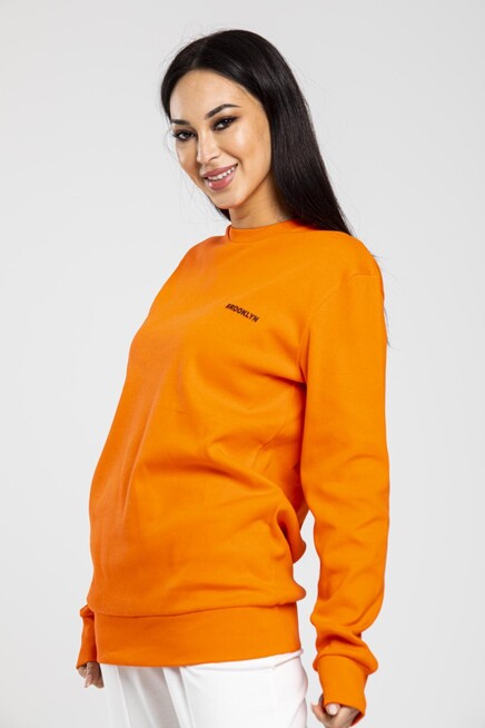 Süperlife Bisiklet Yaka Uzun Kollu Dar Kalıp İnce Sweatshirt SPR21K18