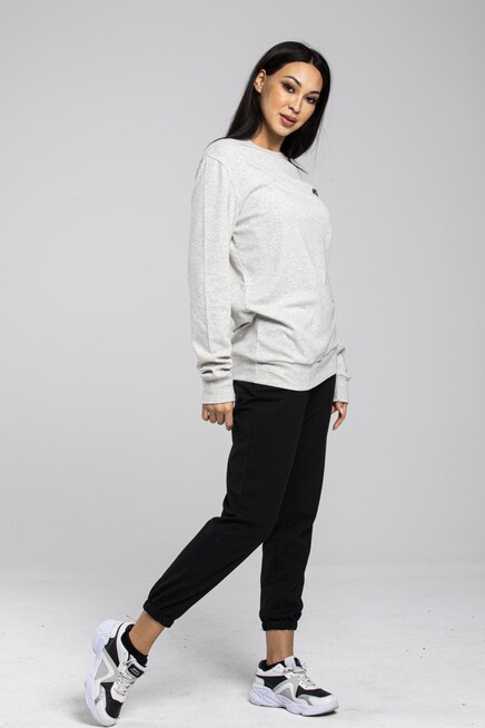 Süperlife Bisiklet Yaka Uzun Kollu Dar Kalıp İnce Sweatshirt SPR21K18