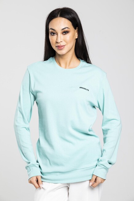 Süperlife Bisiklet Yaka Uzun Kollu Dar Kalıp İnce Sweatshirt SPR21K18