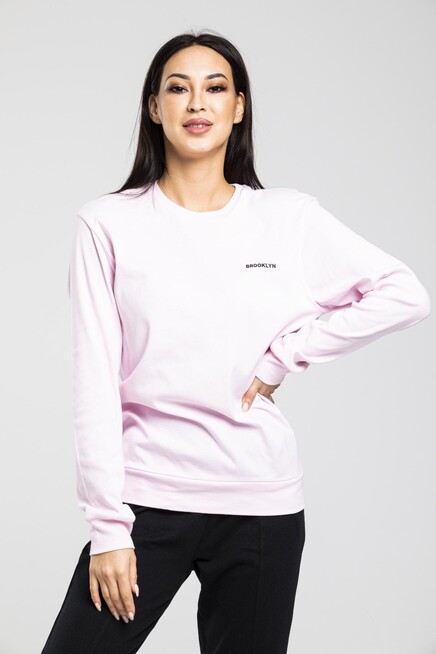 Süperlife Bisiklet Yaka Uzun Kollu Dar Kalıp İnce Sweatshirt SPR21K18