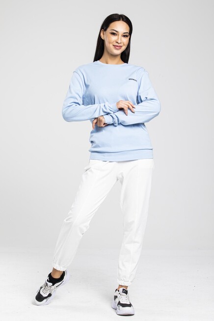 Süperlife Bisiklet Yaka Uzun Kollu Dar Kalıp İnce Sweatshirt SPR21K18