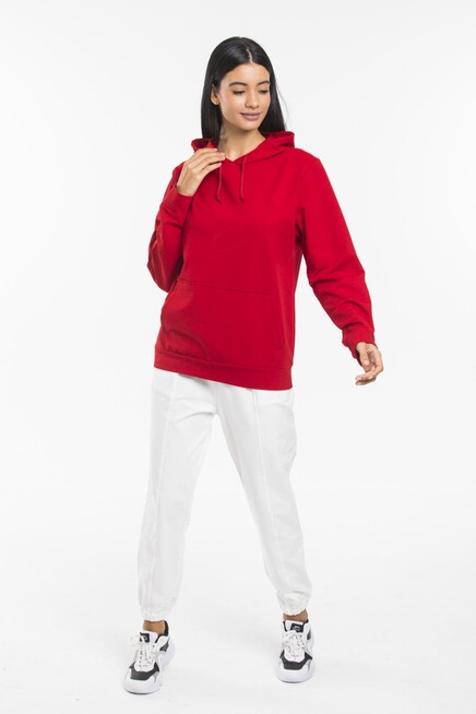 Süperlife Kadın Kapşonlu Regular Fit İnce Sweatshirt spr21k55