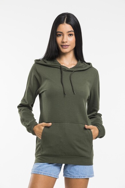 Süperlife Kadın Kapşonlu Regular Fit İnce Sweatshirt spr21k55