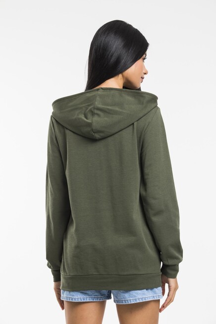 Süperlife Kadın Kapşonlu Regular Fit İnce Sweatshirt spr21k55