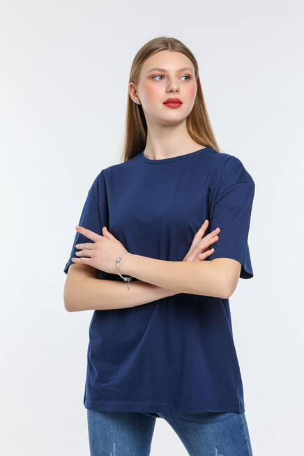 Süperlife Kadın Bisiklet Yaka Standart &Regular Fit Tişort spr21yk30