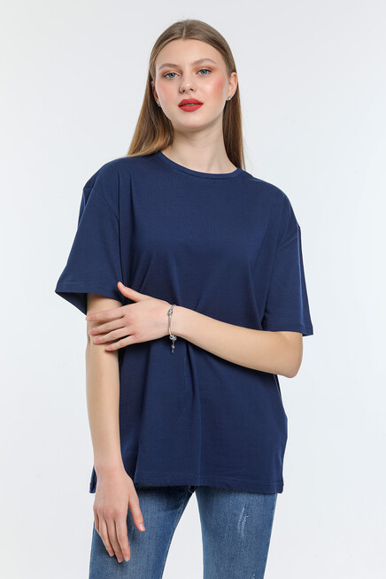 Süperlife Kadın Bisiklet Yaka Standart &Regular Fit Tişort spr21yk30