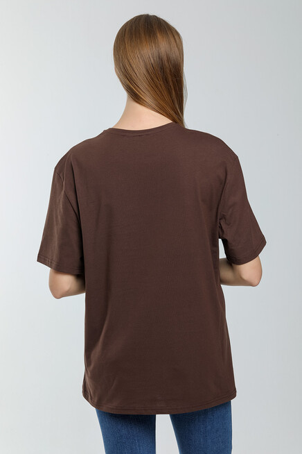 Süperlife Kadın Bisiklet Yaka Standart &Regular Fit Tişort spr21yk30