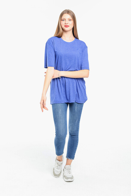 Süperlife Kadın Bisiklet Yaka Standart &Regular Fit Tişort spr21yk30