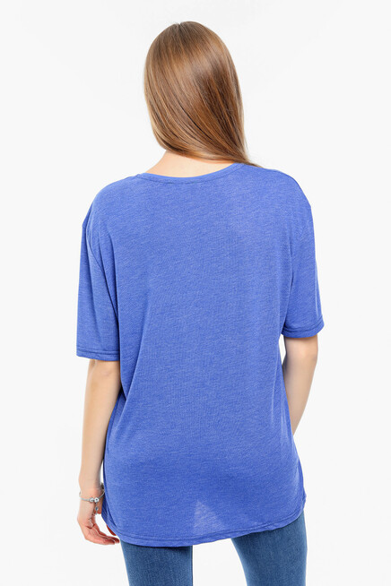 Süperlife Kadın Bisiklet Yaka Standart &Regular Fit Tişort spr21yk30