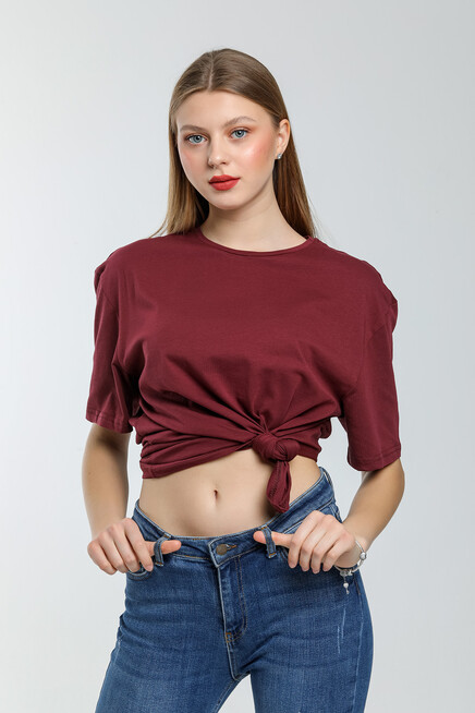 Süperlife Kadın Bisiklet Yaka Standart &Regular Fit Tişort spr21yk30