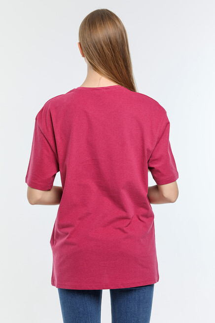 Süperlife Kadın Bisiklet Yaka Standart &Regular Fit Tişort spr21yk30