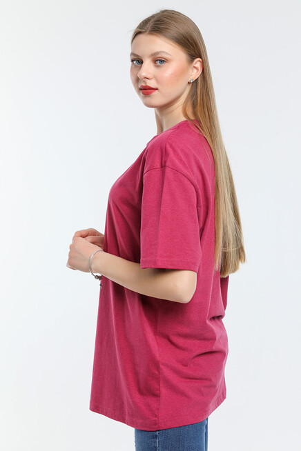 Süperlife Kadın Bisiklet Yaka Standart &Regular Fit Tişort spr21yk30