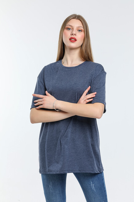 Süperlife Kadın Bisiklet Yaka Standart &Regular Fit Tişort spr21yk30