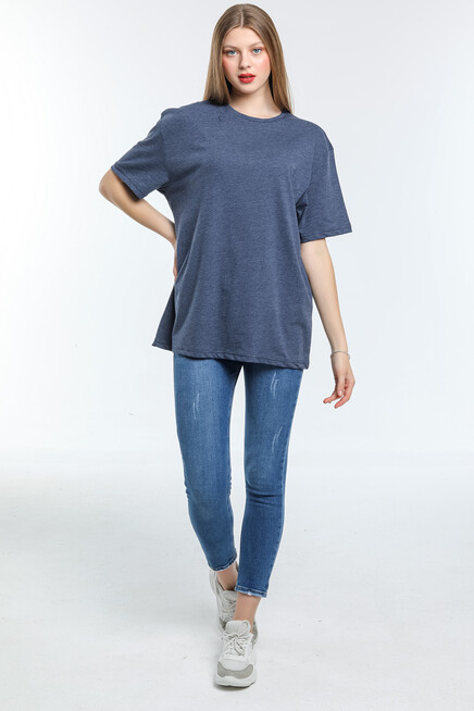 Süperlife Kadın Bisiklet Yaka Standart &Regular Fit Tişort spr21yk30