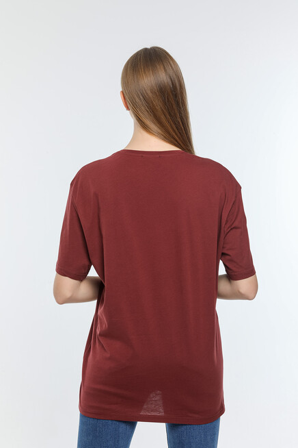 Süperlife Kadın Bisiklet Yaka Standart &Regular Fit Tişort spr21yk30