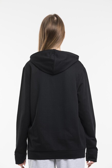 Süperlife Kadın Kapşonlu Regular Fit Baskılı İnce Sweatshirt SPR21K61