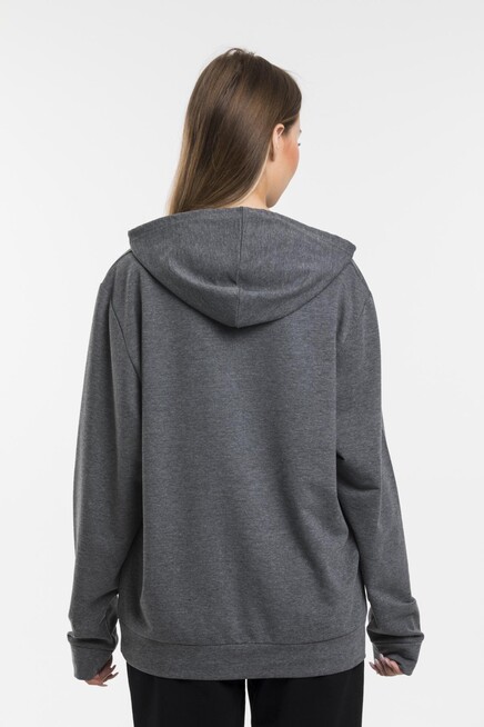 Süperlife Kadın Kapşonlu Regular Fit Baskılı İnce Sweatshirt SPR21K61