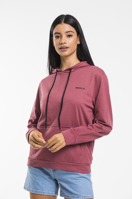 Süperlife Kadın Kapşonlu Regular Fit Baskılı İnce Sweatshirt SPR21K61