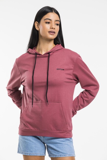 Süperlife Kadın Kapşonlu Regular Fit Baskılı İnce Sweatshirt SPR21K61