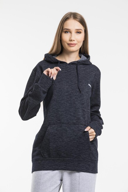 Süperlife Kadın Kapşonlu Regular Fit Baskılı İnce Sweatshirt SPR21K61