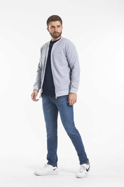 Süperlife Erkek Kalın Floda Cepli Regular Fit İnce Hırka SPR 20K63