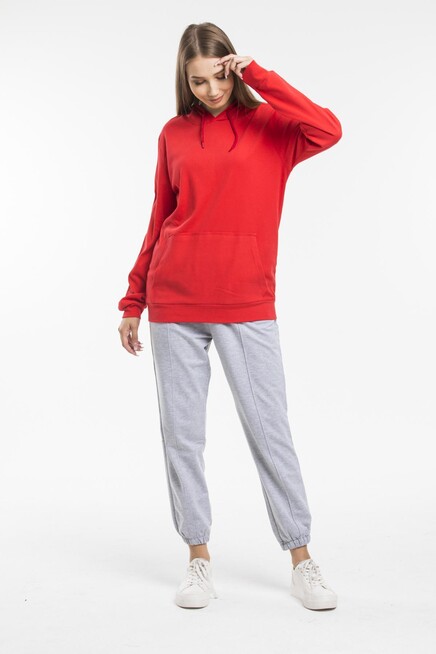 Kadın Kapş. Kanguru Cepli Sweatshirt spr21k25