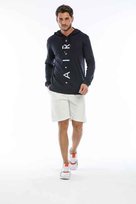 Süperlife Erkek Kapşonlu  AR Baskılı İnce Sweatshirt SPR22SW104