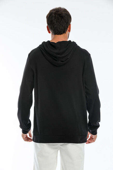 Süperlife Erkek Kapşonlu  AR Baskılı İnce Sweatshirt SPR22SW104