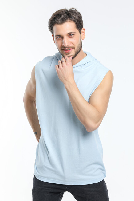 Süperlife Erkek Kapşonlu Standart &Regular Kalıp Fit Tişort SPR21Y04