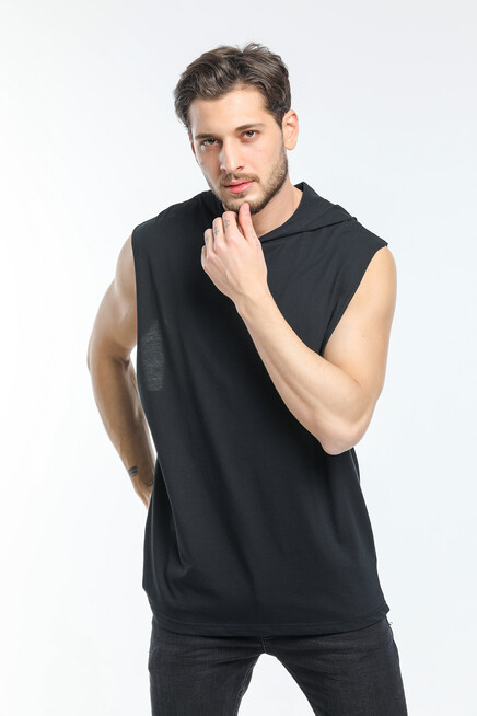 Süperlife Erkek Kapşonlu Standart &Regular Kalıp Fit Tişort SPR21Y04