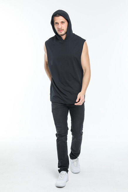 Süperlife Erkek Kapşonlu Standart &Regular Kalıp Fit Tişort SPR21Y04