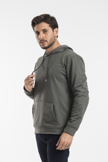 Süperlife Erkek Kapşonlu Regular Fit İnce Sweatshirt SPR 20K55