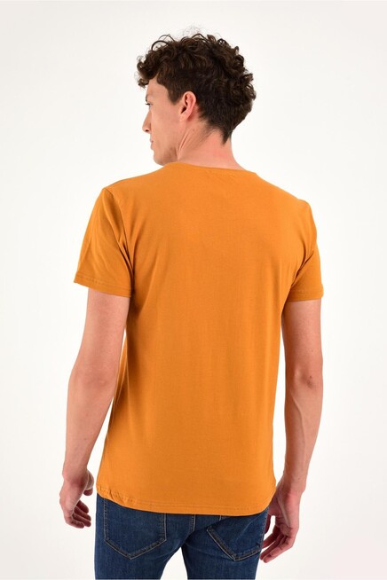 Erkek Önü Garni Baskılı Tişort