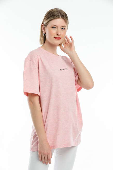 Süperlife Kadın Bisiklet Yaka Standart &Regular Fit  Brookyln Baskılı Tişort SPR21YK27