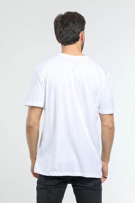 Süperlife Erkek Bisiklet Yaka Slim Fit Ön Çöp Dikiş Garni  Tişort SPR21Y01