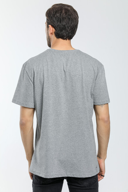 Süperlife Erkek Bisiklet Yaka Slim Fit Ön Çöp Dikiş Garni  Tişort SPR21Y01