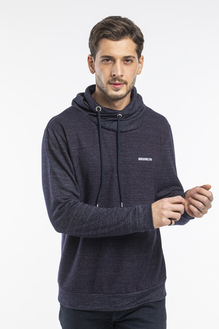 Süperlife Erkek Şal Yaka Regular Fit İnce Sweatshirt SPR 20K43