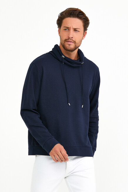 Süperlife Erkek Şal Yaka Regular Fit Brooklyn İnce Sweatshirt SPR22SW142